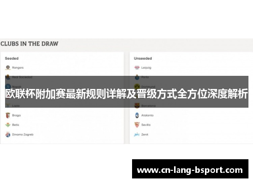 欧联杯附加赛最新规则详解及晋级方式全方位深度解析